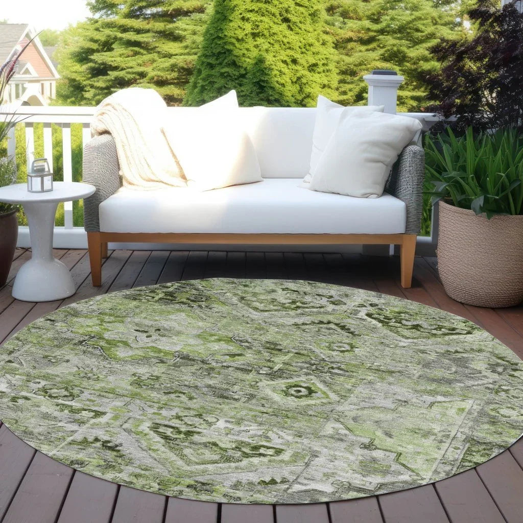 Aelain Aloe Washable Indoor - Outdoor Rug - LOOMLAN - LOOMLAN Rugs - Outdoor Rugs