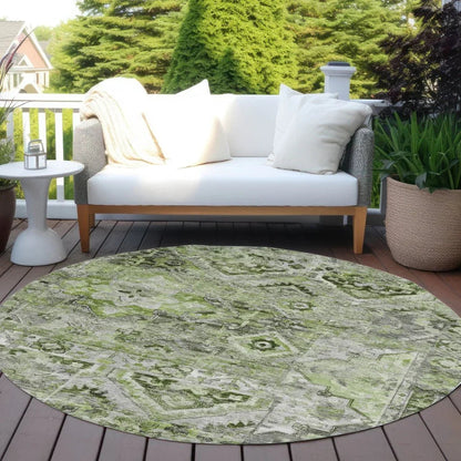 Aelain Aloe Washable Indoor - Outdoor Rug - LOOMLAN - LOOMLAN Rugs - Outdoor Rugs