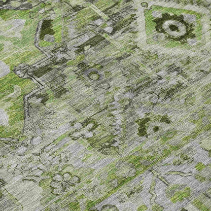 Aelain Aloe Washable Indoor - Outdoor Rug - LOOMLAN - LOOMLAN Rugs - Outdoor Rugs