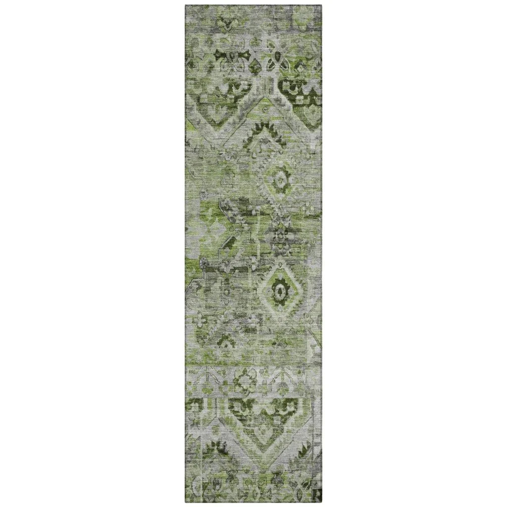 Aelain Aloe Washable Indoor - Outdoor Rug - LOOMLAN - LOOMLAN Rugs - Outdoor Rugs