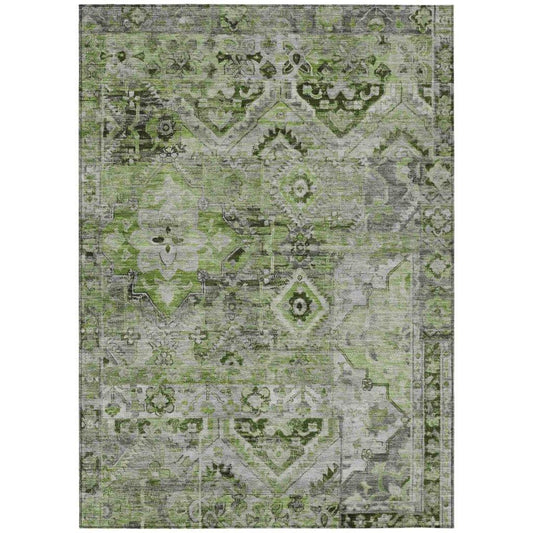 Aelain Aloe Washable Indoor - Outdoor Rug - LOOMLAN - LOOMLAN Rugs - Outdoor Rugs