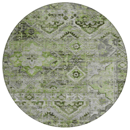 Aelain Aloe Washable Indoor - Outdoor Rug - LOOMLAN - LOOMLAN Rugs - Outdoor Rugs