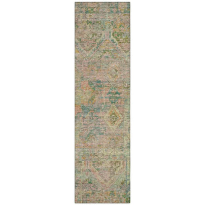 Aelain Green Washable Indoor - Outdoor Rug - LOOMLAN - LOOMLAN Rugs - Outdoor Rugs
