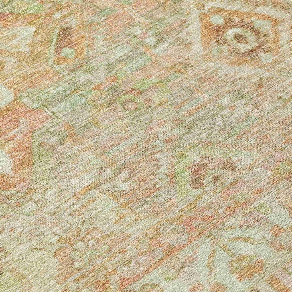 Aelain Orange Washable Indoor - Outdoor Rug - LOOMLAN - LOOMLAN Rugs - Outdoor Rugs