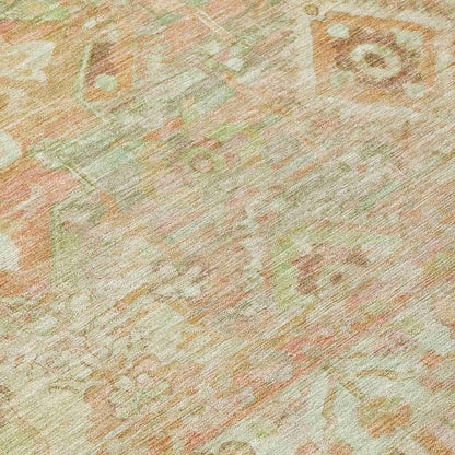 Aelain Orange Washable Indoor - Outdoor Rug - LOOMLAN - LOOMLAN Rugs - Outdoor Rugs