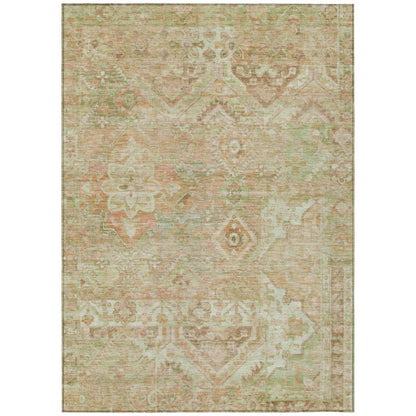 Aelain Orange Washable Indoor - Outdoor Rug - LOOMLAN - LOOMLAN Rugs - Outdoor Rugs