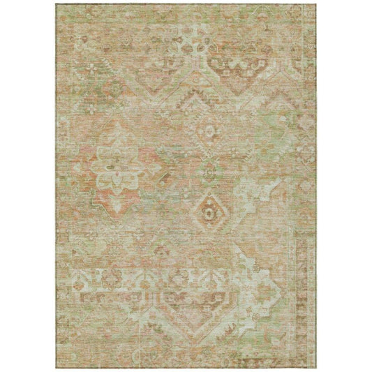 Aelain Orange Washable Indoor - Outdoor Rug - LOOMLAN - LOOMLAN Rugs - Outdoor Rugs