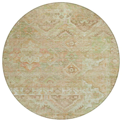 Aelain Orange Washable Indoor - Outdoor Rug - LOOMLAN - LOOMLAN Rugs - Outdoor Rugs