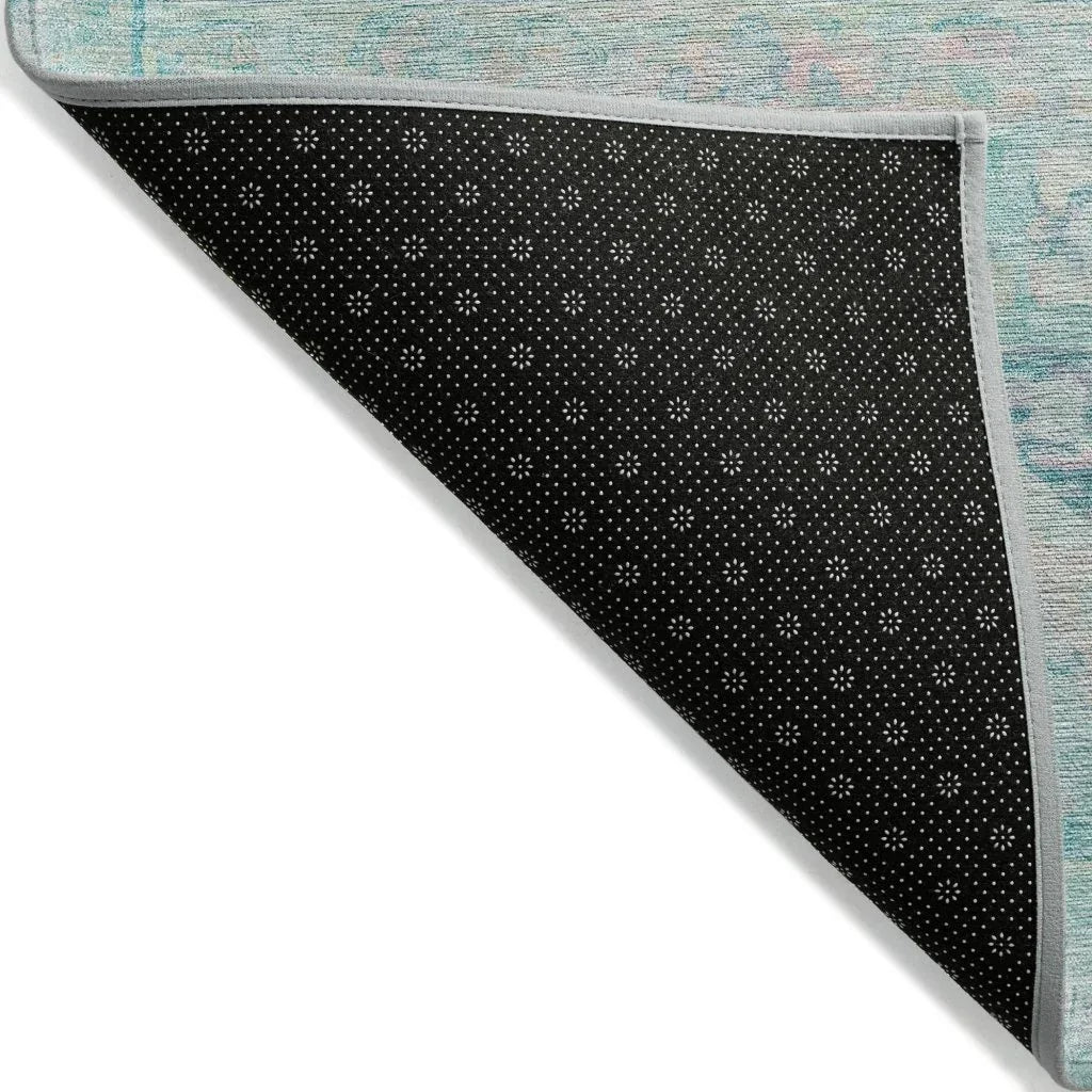 Aelain Teal Washable Indoor - Outdoor Rug - LOOMLAN - LOOMLAN Rugs - Outdoor Rugs