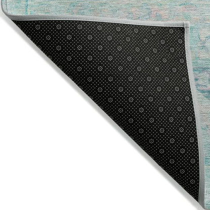 Aelain Teal Washable Indoor - Outdoor Rug - LOOMLAN - LOOMLAN Rugs - Outdoor Rugs