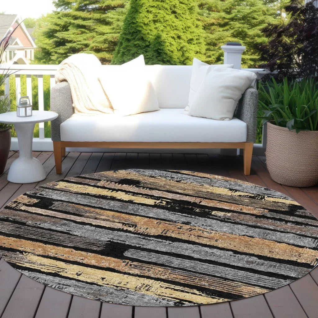 Aelaris Black Washable Indoor - Outdoor Rug - LOOMLAN - LOOMLAN Rugs - Outdoor Rugs