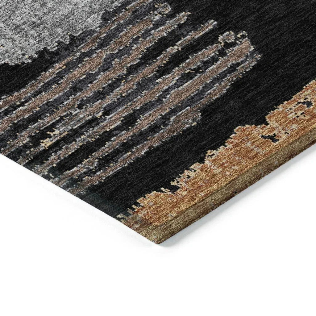 Aelaris Black Washable Indoor - Outdoor Rug - LOOMLAN - LOOMLAN Rugs - Outdoor Rugs