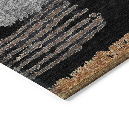 Aelaris Black Washable Indoor - Outdoor Rug - LOOMLAN - LOOMLAN Rugs - Outdoor Rugs