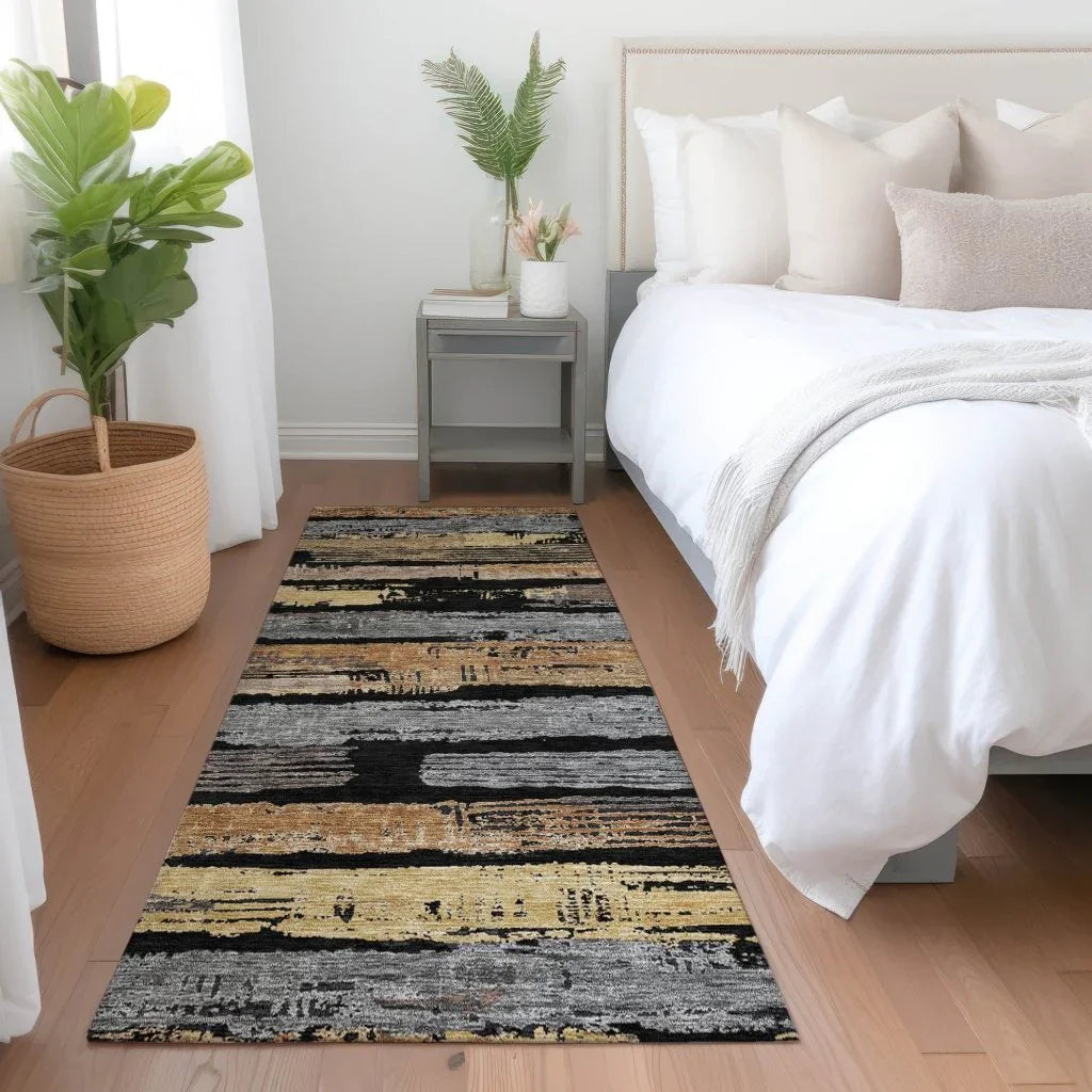 Aelaris Black Washable Indoor - Outdoor Rug - LOOMLAN - LOOMLAN Rugs - Outdoor Rugs