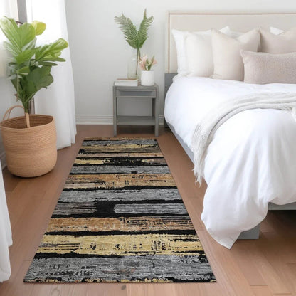Aelaris Black Washable Indoor - Outdoor Rug - LOOMLAN - LOOMLAN Rugs - Outdoor Rugs