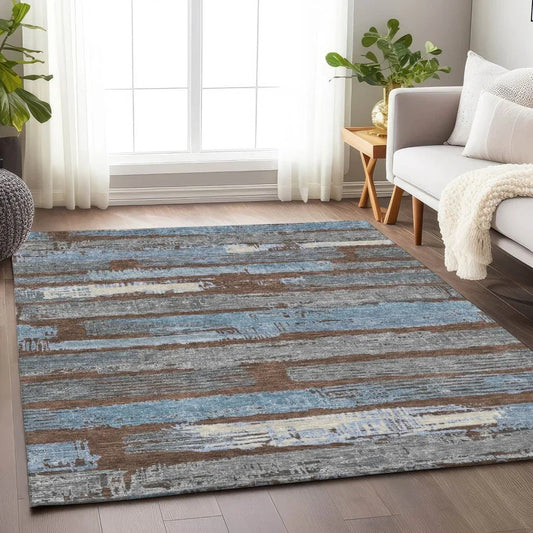 Aelaris Chocolate Washable Indoor - Outdoor Rug - LOOMLAN - LOOMLAN Rugs - Outdoor Rugs