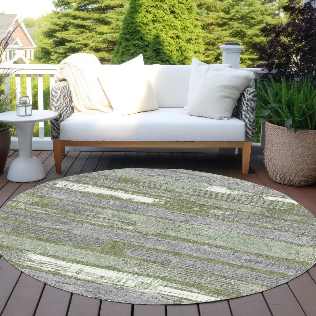 Aelaris Green Washable Indoor - Outdoor Rug - LOOMLAN - LOOMLAN Rugs - Outdoor Rugs