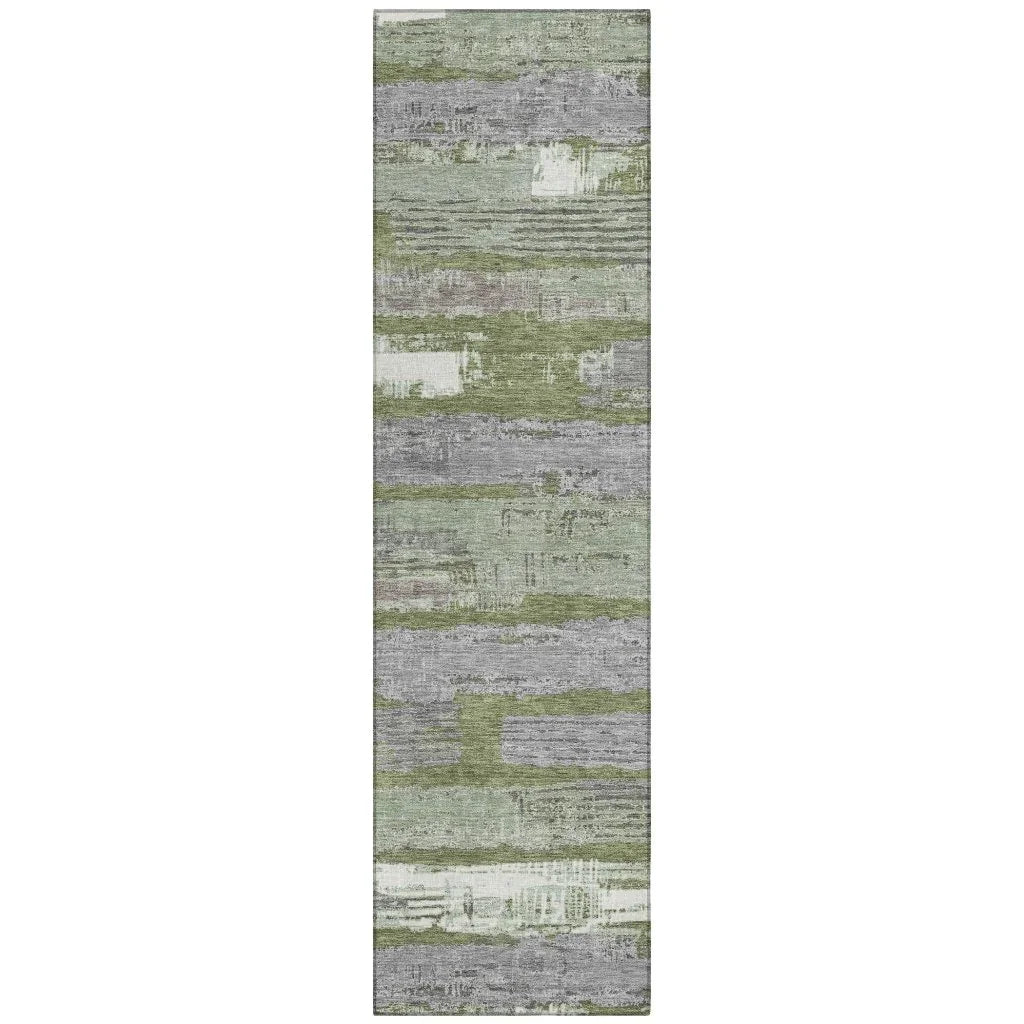 Aelaris Green Washable Indoor - Outdoor Rug - LOOMLAN - LOOMLAN Rugs - Outdoor Rugs