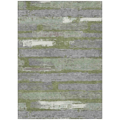 Aelaris Green Washable Indoor - Outdoor Rug - LOOMLAN - LOOMLAN Rugs - Outdoor Rugs