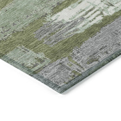 Aelaris Green Washable Indoor - Outdoor Rug - LOOMLAN - LOOMLAN Rugs - Outdoor Rugs