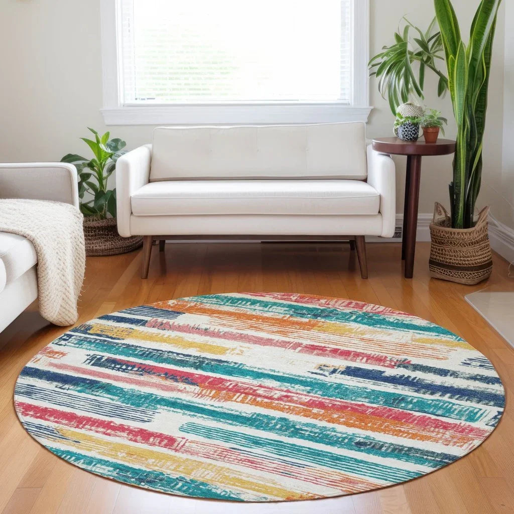 Aelaris Ivory Washable Indoor - Outdoor Rug - LOOMLAN - LOOMLAN Rugs - Outdoor Rugs