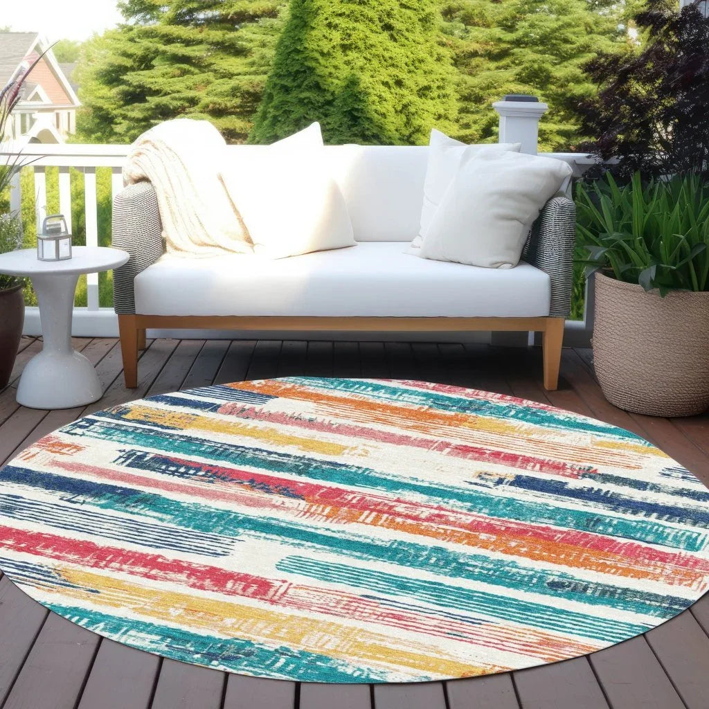Aelaris Ivory Washable Indoor - Outdoor Rug - LOOMLAN - LOOMLAN Rugs - Outdoor Rugs