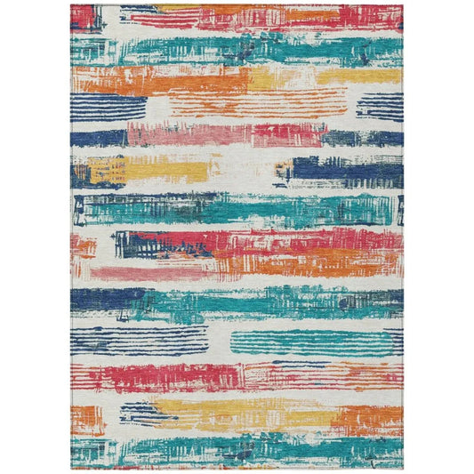 Aelaris Ivory Washable Indoor - Outdoor Rug - LOOMLAN - LOOMLAN Rugs - Outdoor Rugs