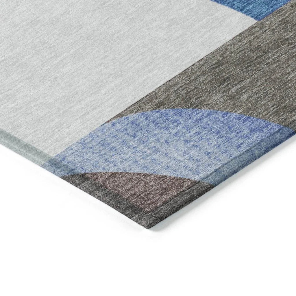 Aeleth Blue Washable Indoor - Outdoor Rug - LOOMLAN - LOOMLAN Rugs - Outdoor Rugs