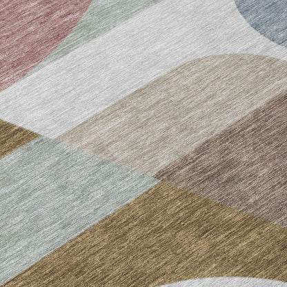 Aeleth Mocha Washable Indoor - Outdoor Rug - LOOMLAN - LOOMLAN Rugs - Outdoor Rugs