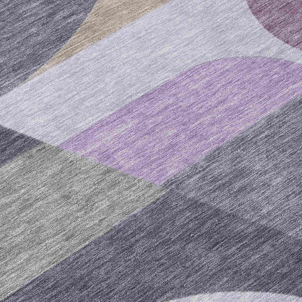 Aeleth Purple Washable Indoor - Outdoor Rug - LOOMLAN - LOOMLAN Rugs - Outdoor Rugs