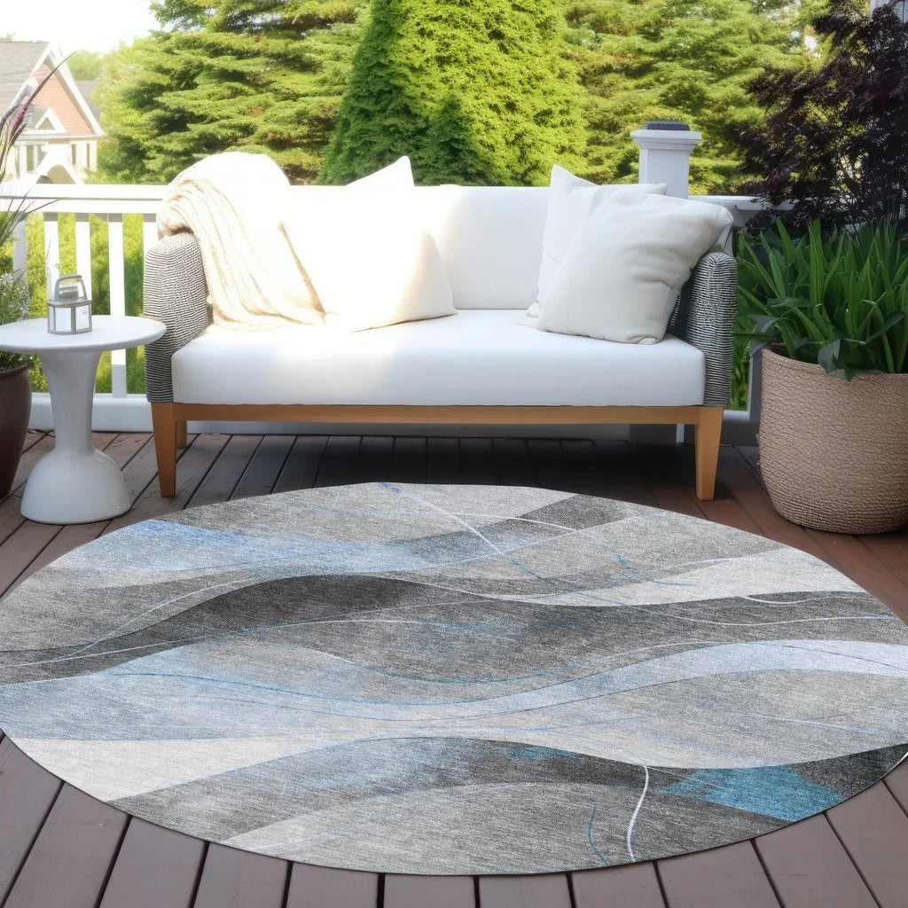 Aelien Blue Washable Indoor - Outdoor Rug - LOOMLAN - LOOMLAN Rugs - Outdoor Rugs