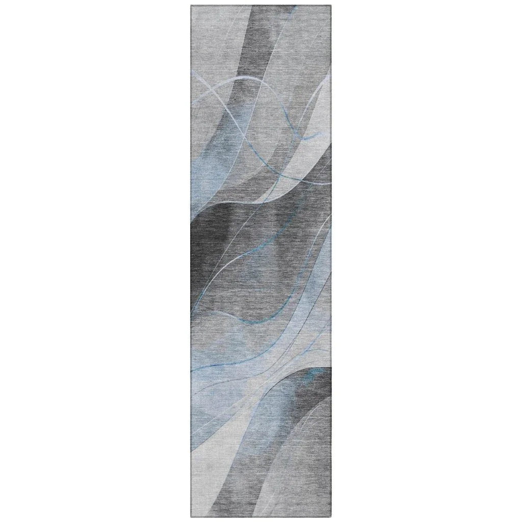 Aelien Blue Washable Indoor - Outdoor Rug - LOOMLAN - LOOMLAN Rugs - Outdoor Rugs