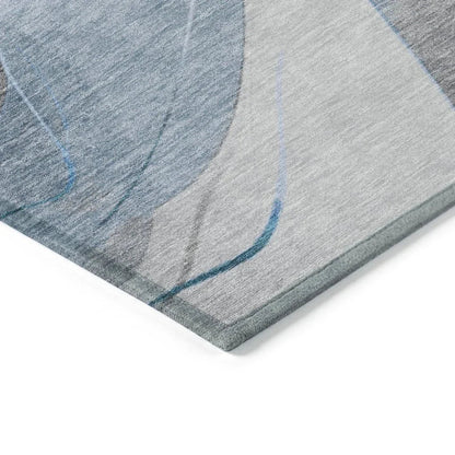 Aelien Blue Washable Indoor - Outdoor Rug - LOOMLAN - LOOMLAN Rugs - Outdoor Rugs