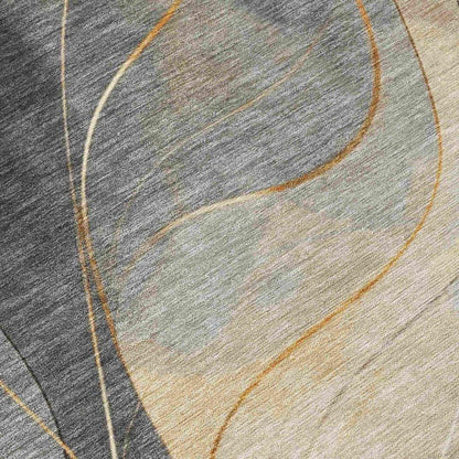 Aelien Gray Washable Indoor - Outdoor Rug - LOOMLAN - LOOMLAN Rugs - Outdoor Rugs