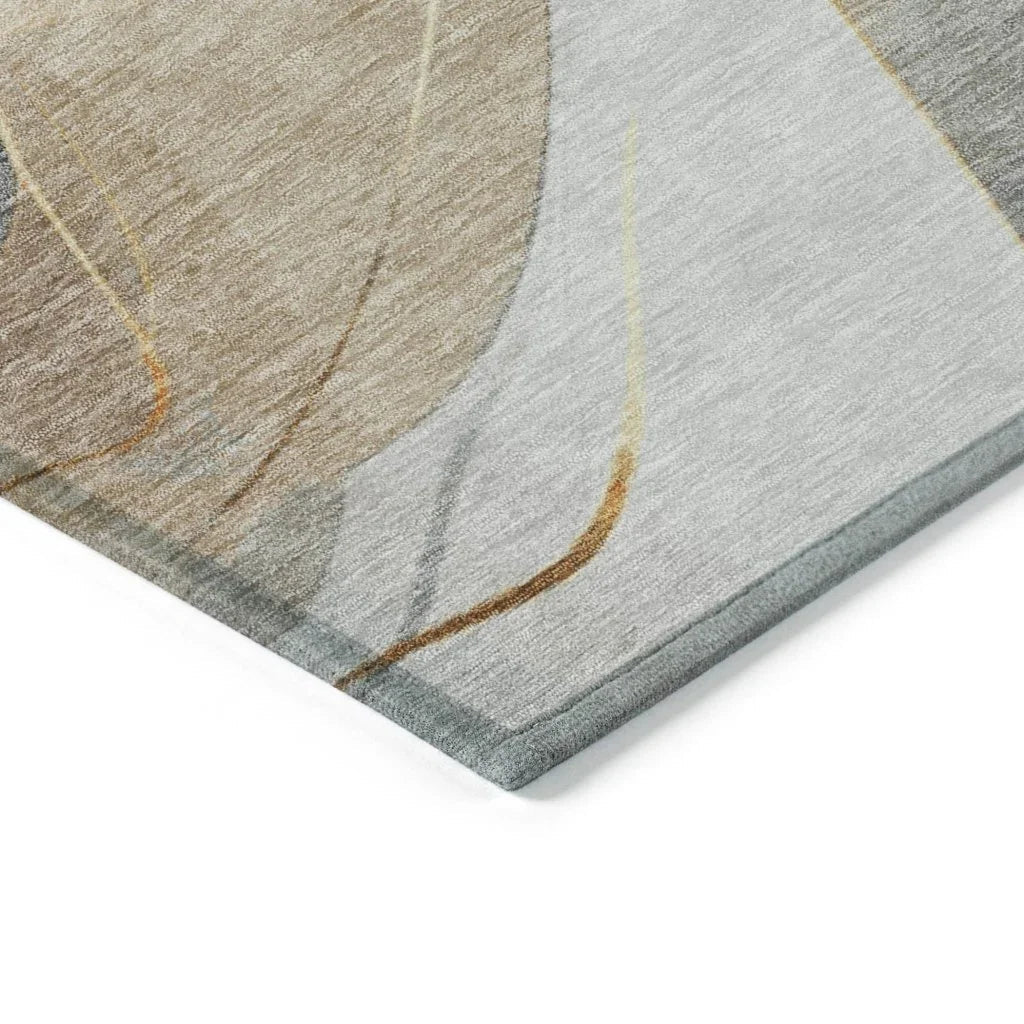 Aelien Gray Washable Indoor - Outdoor Rug - LOOMLAN - LOOMLAN Rugs - Outdoor Rugs