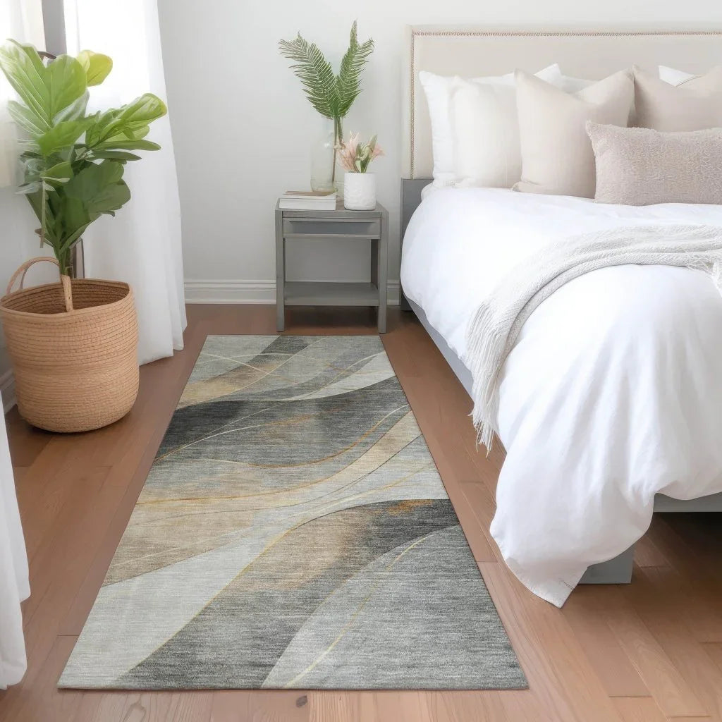 Aelien Gray Washable Indoor - Outdoor Rug - LOOMLAN - LOOMLAN Rugs - Outdoor Rugs