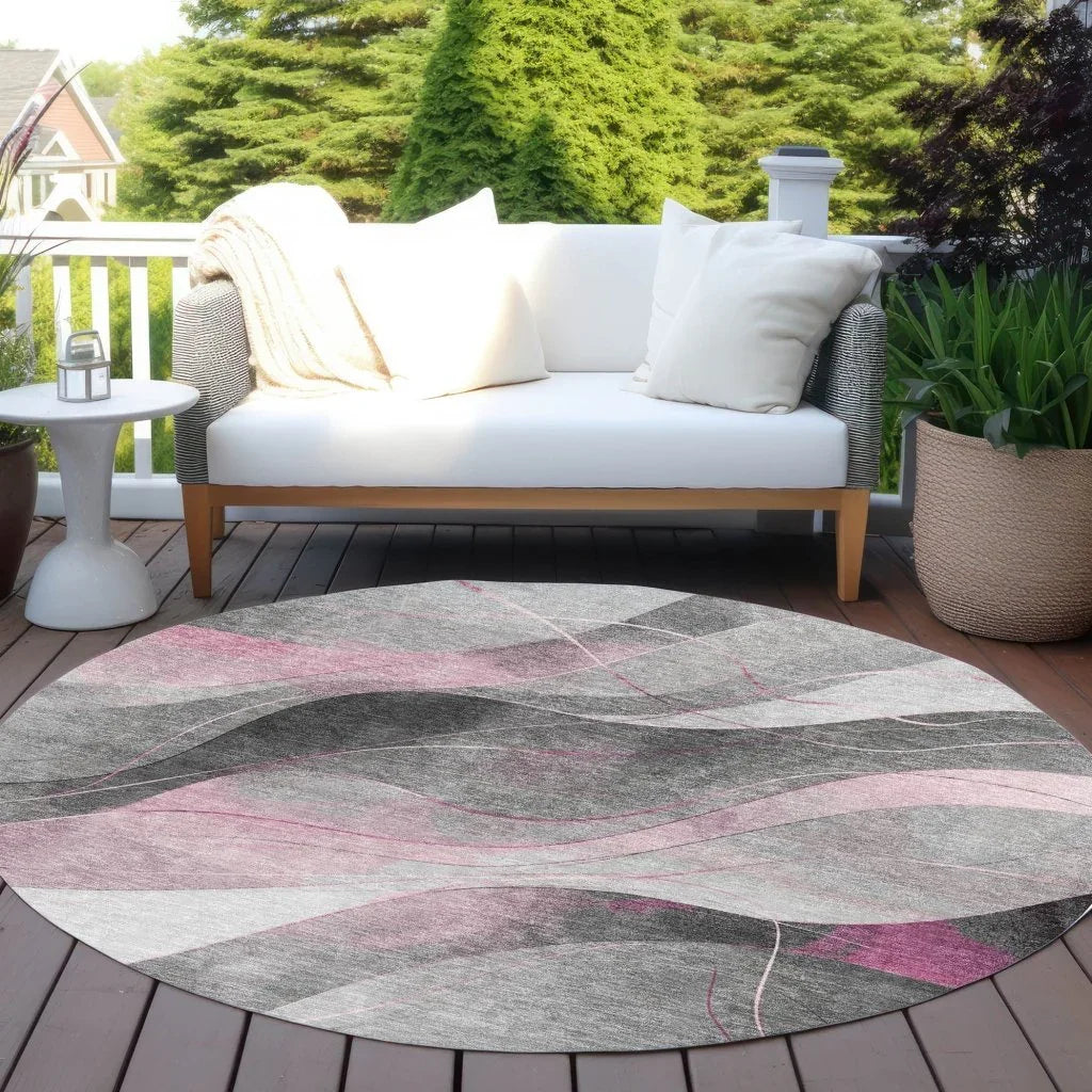 Aelien Pink Washable Indoor - Outdoor Rug - LOOMLAN - LOOMLAN Rugs - Outdoor Rugs