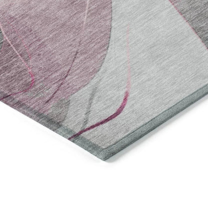 Aelien Pink Washable Indoor - Outdoor Rug - LOOMLAN - LOOMLAN Rugs - Outdoor Rugs