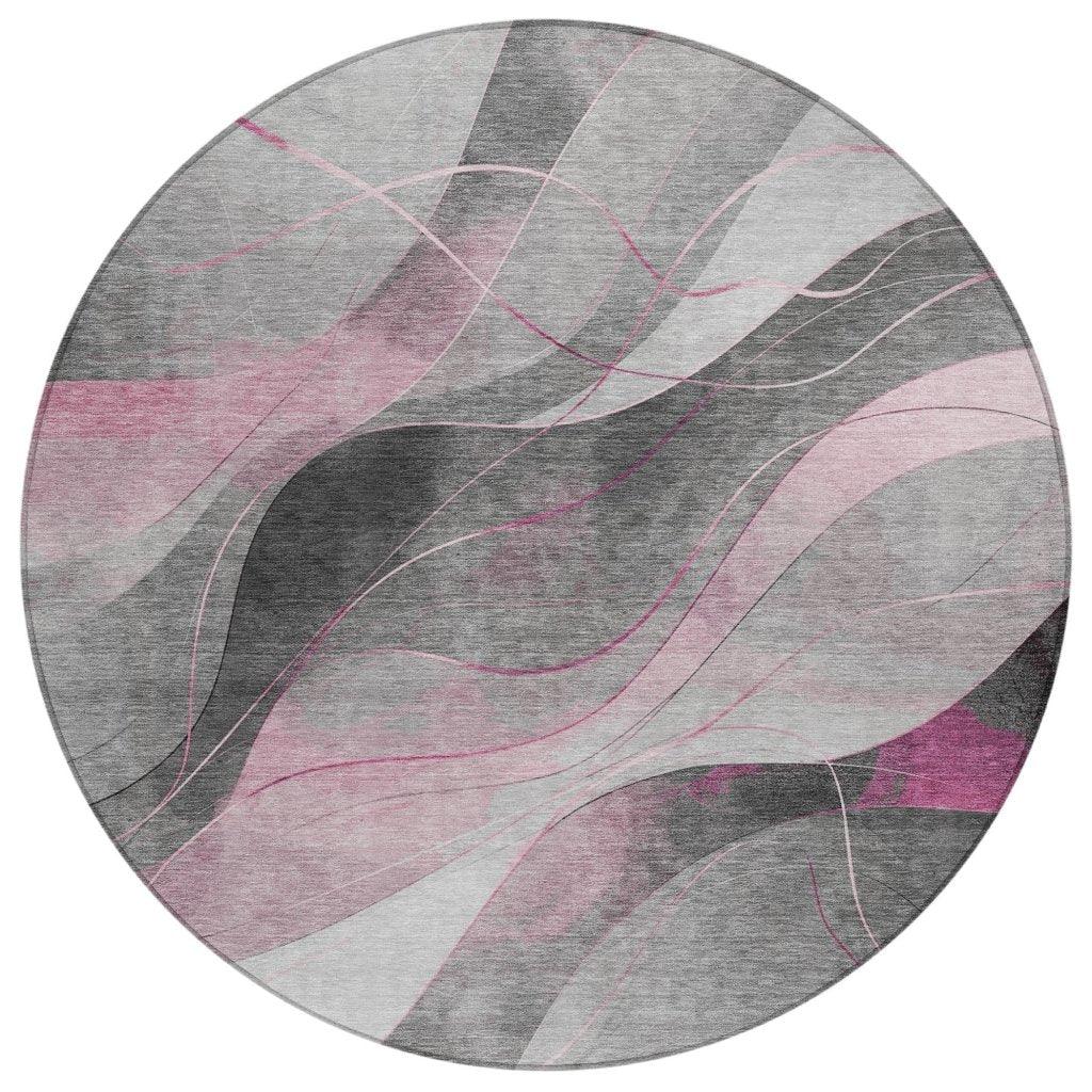 Aelien Pink Washable Indoor - Outdoor Rug - LOOMLAN - LOOMLAN Rugs - Outdoor Rugs