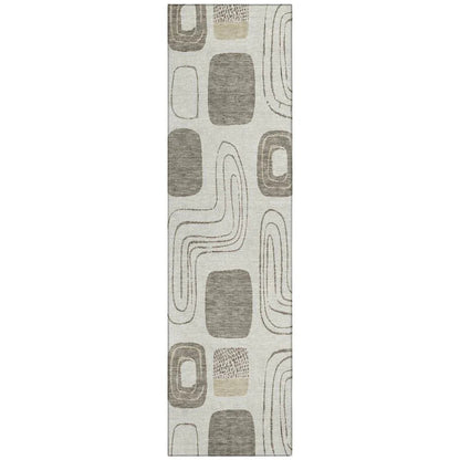 Aelira Brown Washable Indoor - Outdoor Rug - LOOMLAN - LOOMLAN Rugs - Outdoor Rugs