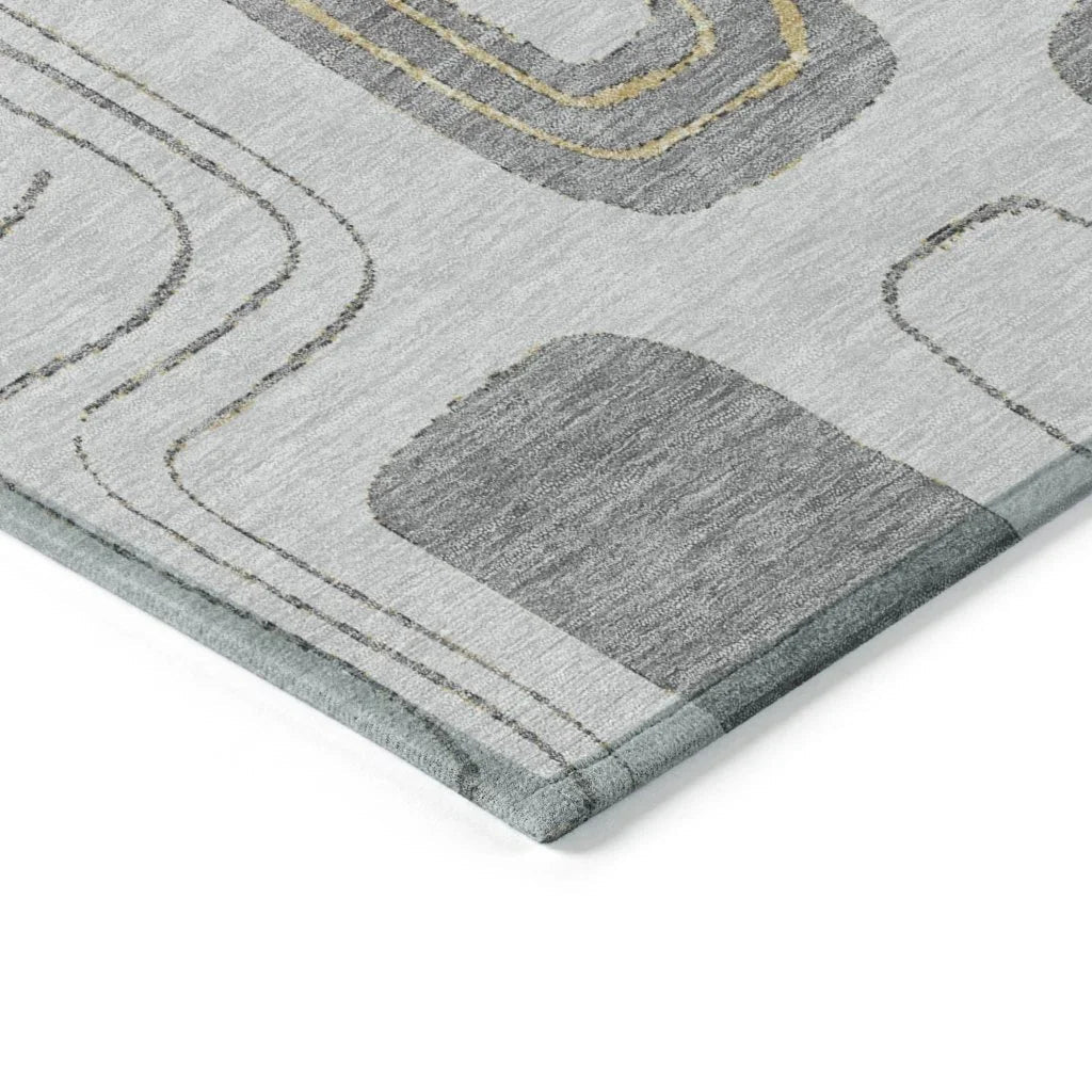 Aelira Gray Washable Indoor - Outdoor Rug - LOOMLAN - LOOMLAN Rugs - Outdoor Rugs