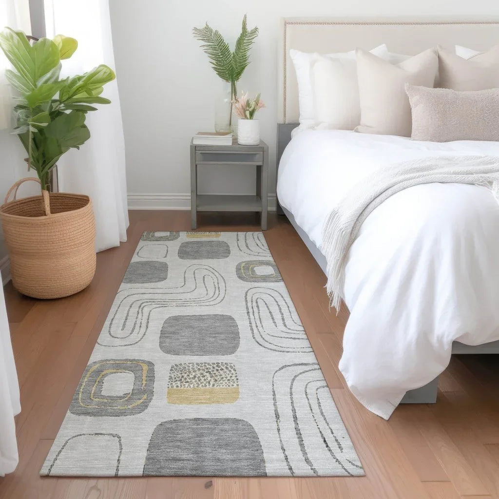 Aelira Gray Washable Indoor - Outdoor Rug - LOOMLAN - LOOMLAN Rugs - Outdoor Rugs