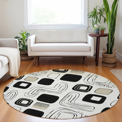Aelira Ivory Washable Indoor - Outdoor Rug - LOOMLAN - LOOMLAN Rugs - Outdoor Rugs