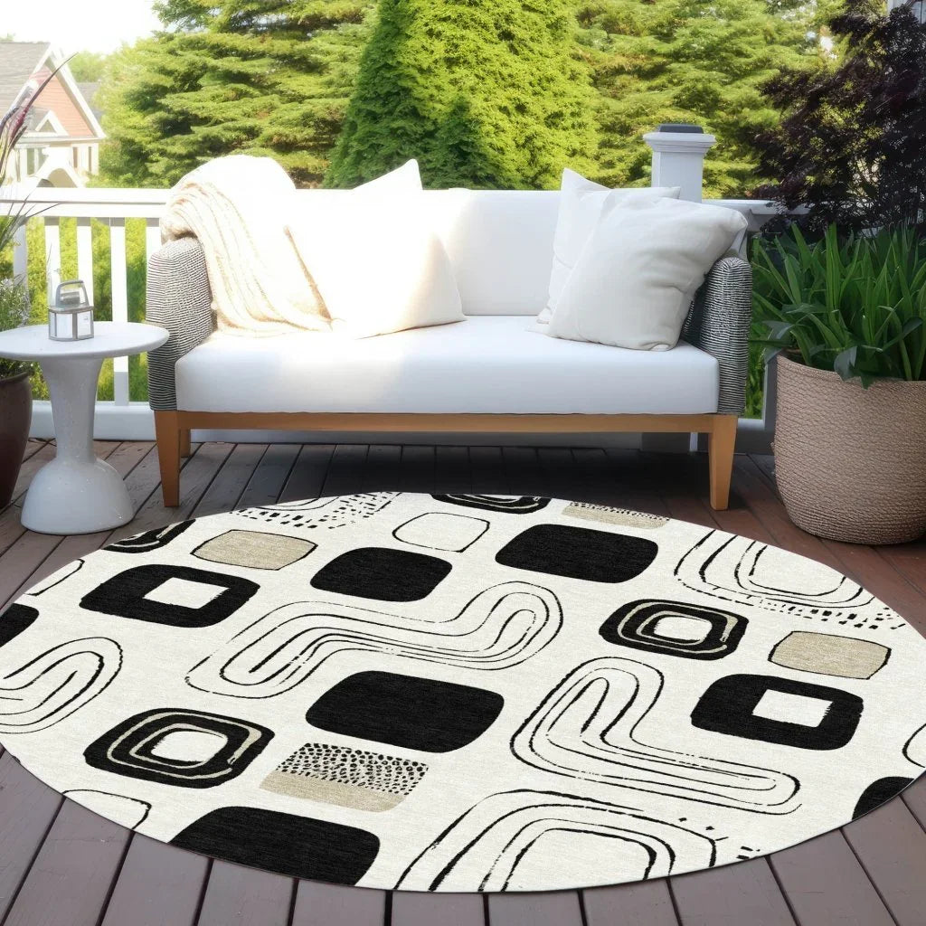 Aelira Ivory Washable Indoor - Outdoor Rug - LOOMLAN - LOOMLAN Rugs - Outdoor Rugs