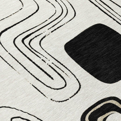 Aelira Ivory Washable Indoor - Outdoor Rug - LOOMLAN - LOOMLAN Rugs - Outdoor Rugs