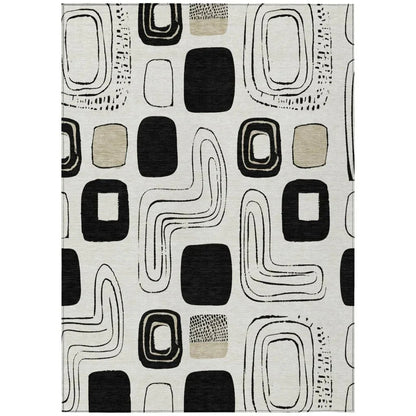 Aelira Ivory Washable Indoor - Outdoor Rug - LOOMLAN - LOOMLAN Rugs - Outdoor Rugs