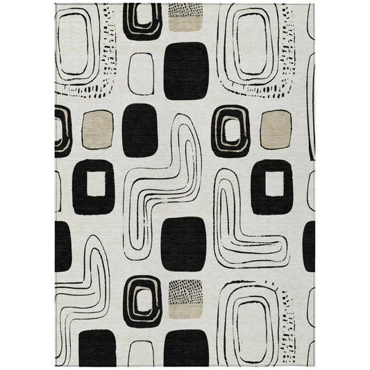 Aelira Ivory Washable Indoor - Outdoor Rug - LOOMLAN - LOOMLAN Rugs - Outdoor Rugs