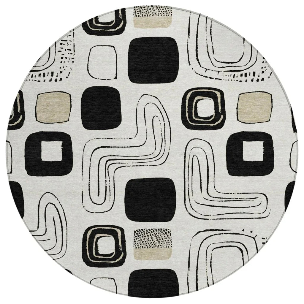 Aelira Ivory Washable Indoor - Outdoor Rug - LOOMLAN - LOOMLAN Rugs - Outdoor Rugs