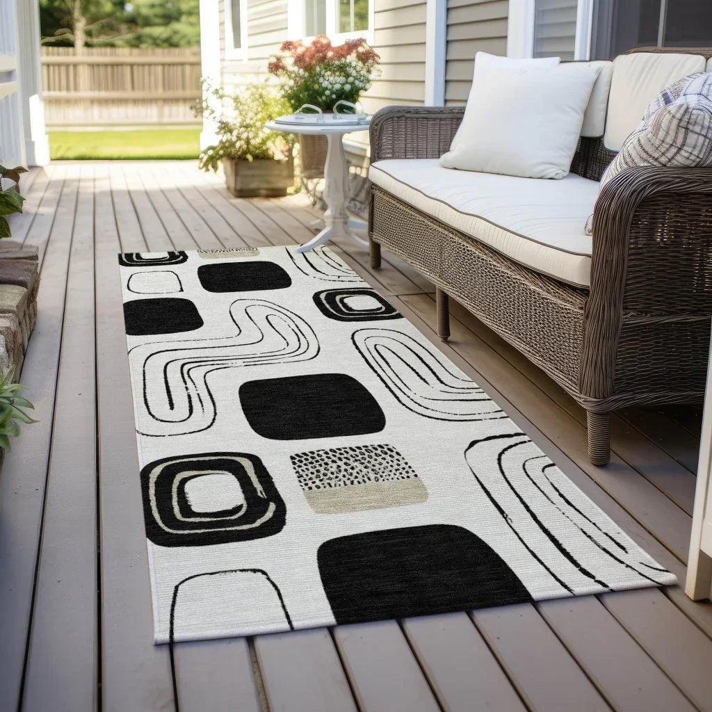 Aelira Ivory Washable Indoor - Outdoor Rug - LOOMLAN - LOOMLAN Rugs - Outdoor Rugs