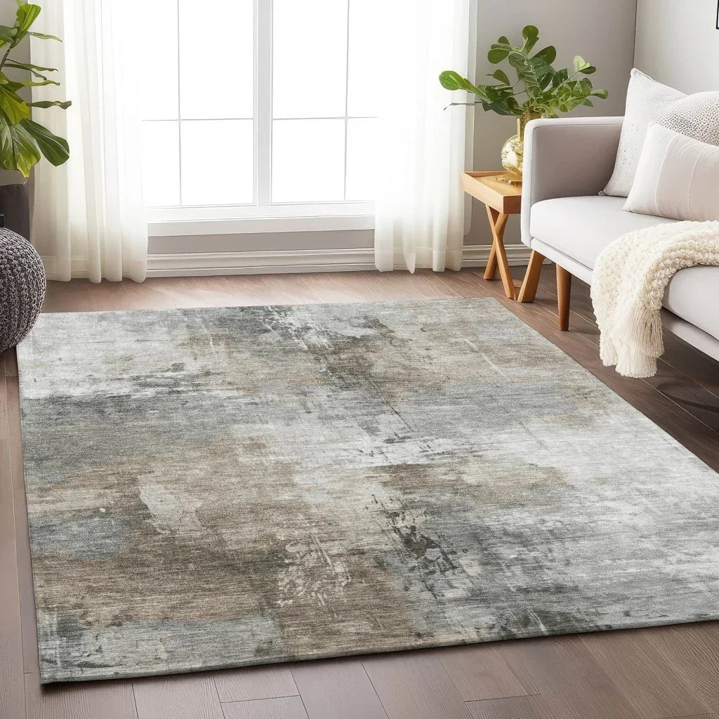 Aelon Ivory Washable Indoor - Outdoor Rug - LOOMLAN - LOOMLAN Rugs - Outdoor Rugs